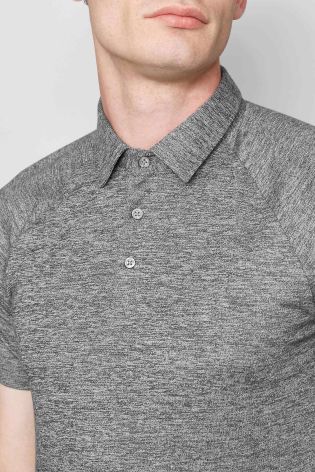Grey Muscle Fit Poloshirt